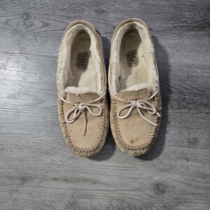 UGG Tan Suede Moccasin Slippers